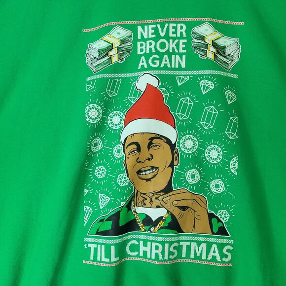 NBA Youngboy Green Never Broke Again Till Christmas Hip Hop Rap Sweatshirt - Picture 2 of 3